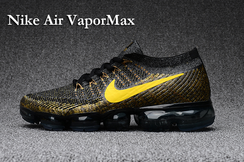 Nike Air VaporMax 2018 Men\'s Running Shoes Black Golden